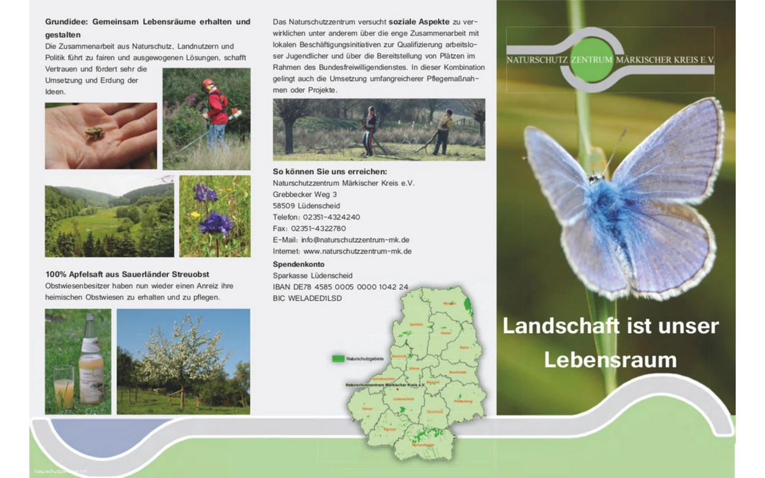 Flyer Naturschutzzentrum Märkischer Kreis