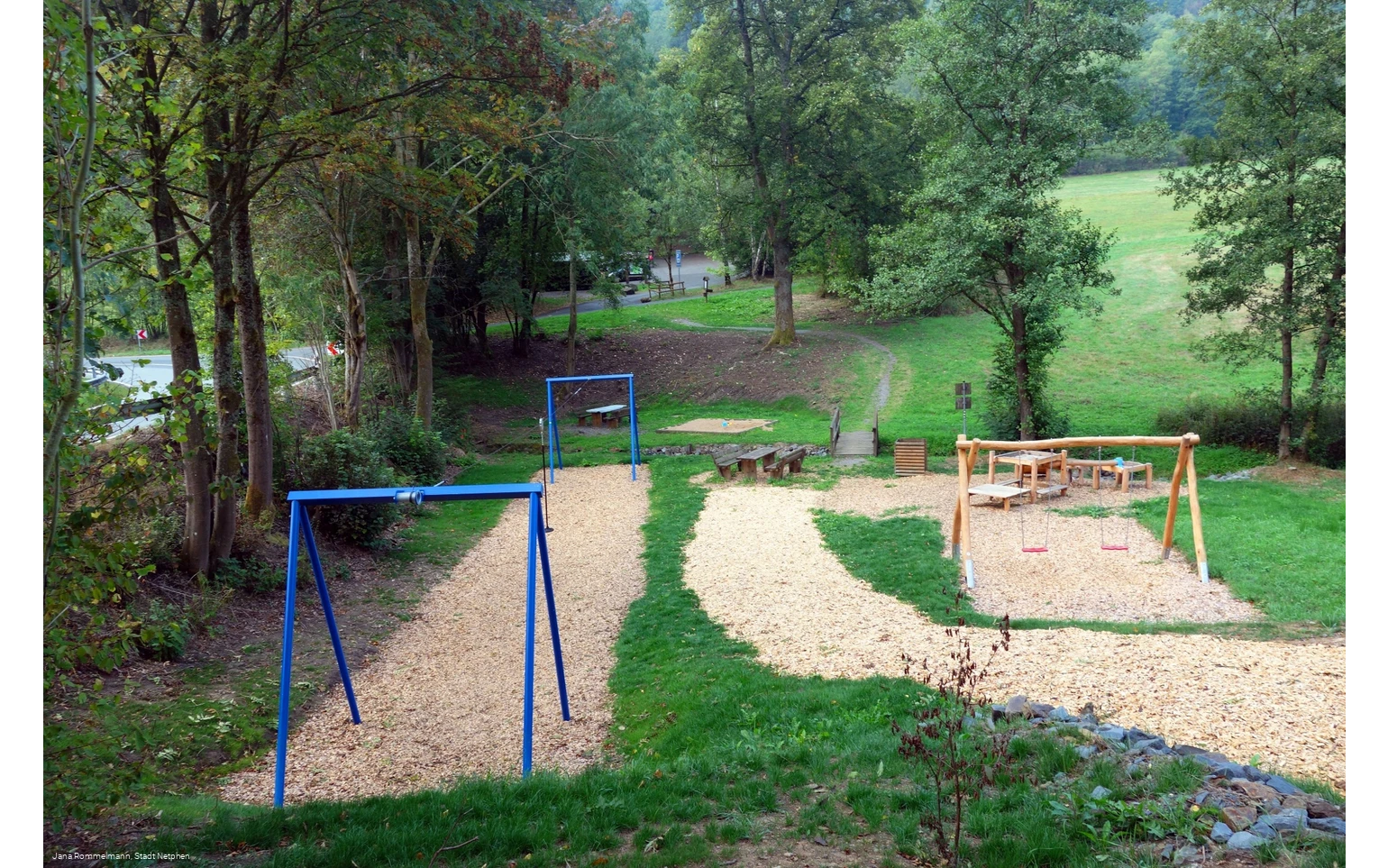 Blick auf den Spielplatz