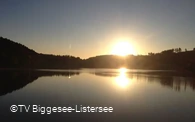 Sonnenuntergang am Listersee