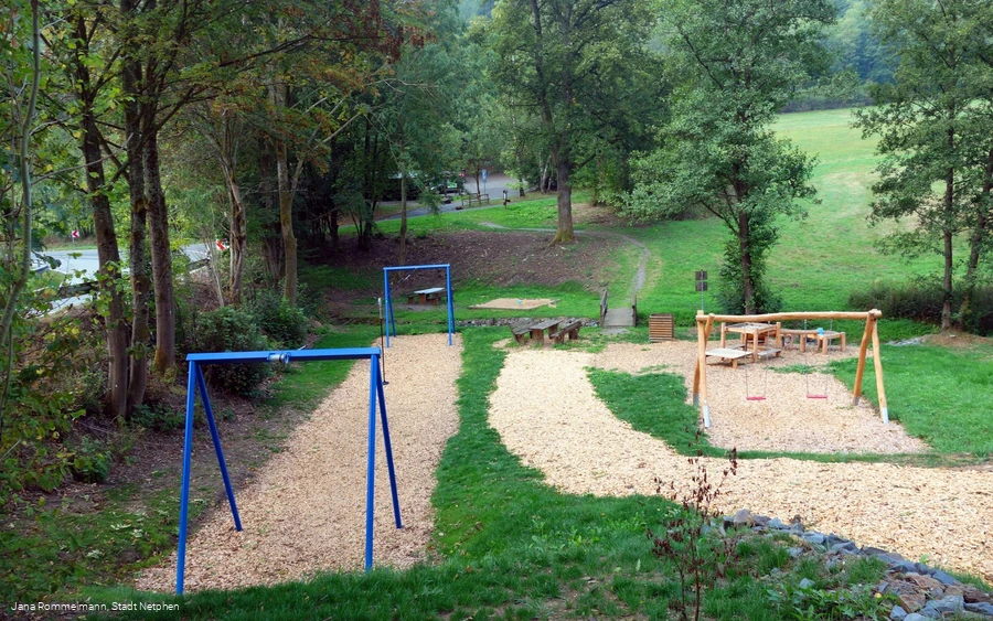 Blick auf den Spielplatz