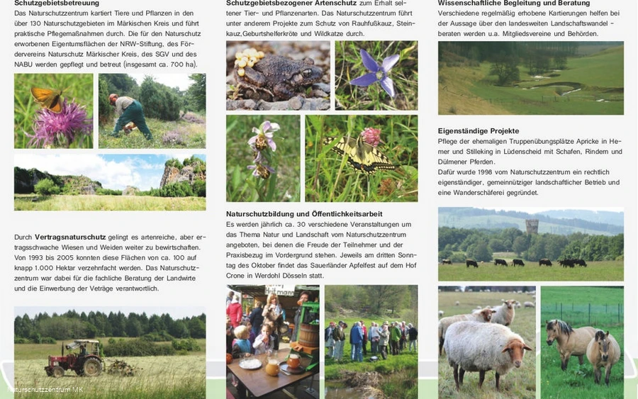 Flyer Naturschutzzentrum Märkischer Kreis Flyer Naturschutzzentrum Märkischer Kreis
